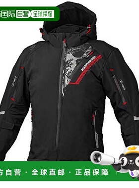 日本直邮KOMINE摩托车服饰保暖冬夹克黑色秋冬CE标准2级防风保护