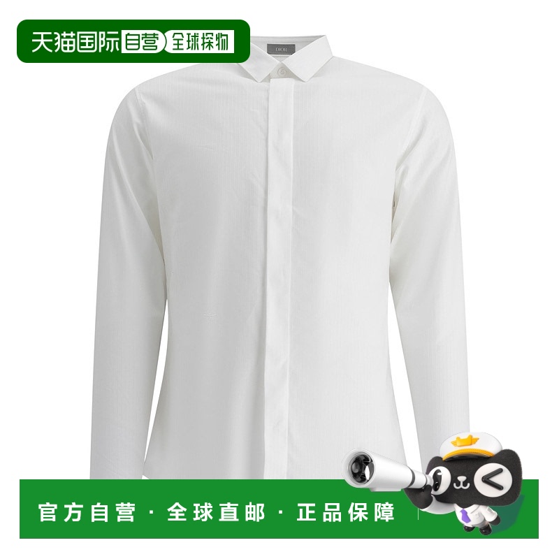 1h可退 香港直邮DIOR 男士衬衫 433C529B6024C070 SS2025 白色