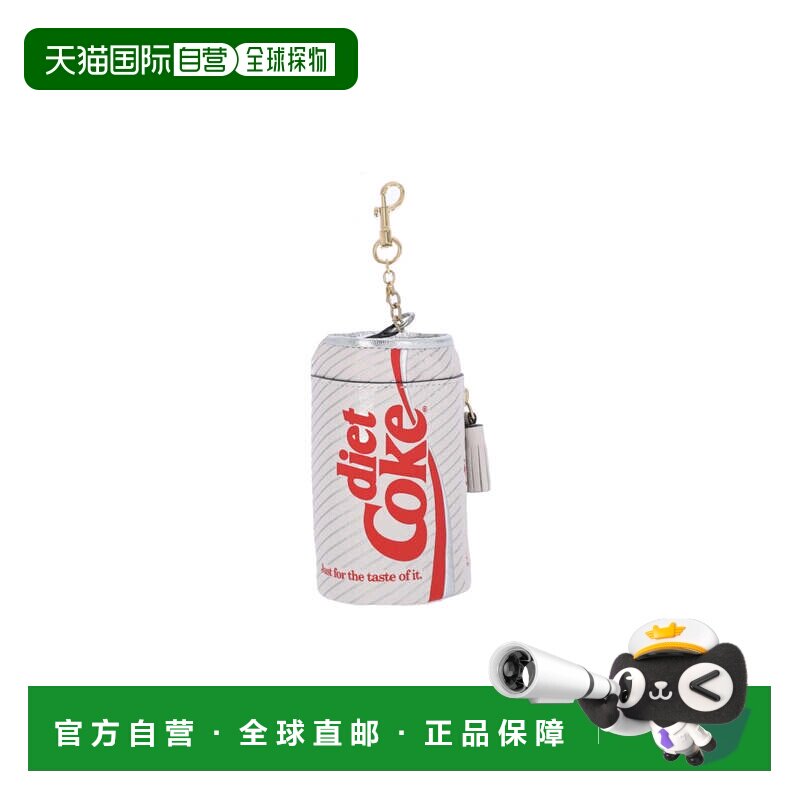 自营anya hindmarch多色健怡可乐皮革零钱包-白色 美国奥莱直发