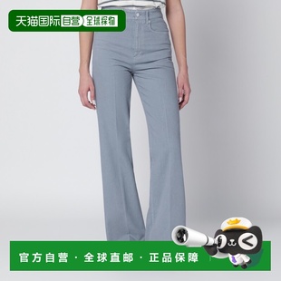 1h可退 香港直邮A.P.C. 女士 蓝灰色棉质裤子 COGZVF09243COIAC