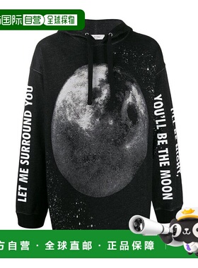 【99新未使用】香港直邮Valentino 黑色logo月亮印花卫衣 TV3MF10