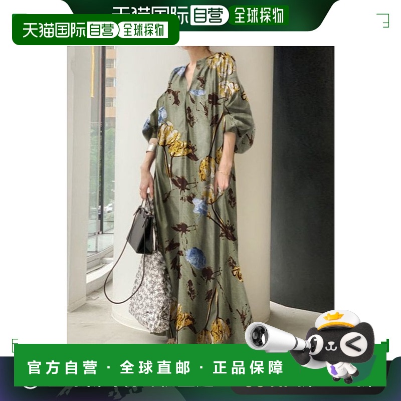 日本直邮deux amour 女士大花图案长款连衣裙 147184131