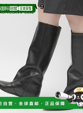 日本直邮CORSO ROMA 9 Corso Roma Nove 长靴真皮黑色低跟内跟骑7