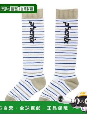 日本直邮PHENIX 儿童多色条纹短袜 ESB24SO83 米色 袜子