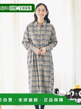 1h可退 日本直邮and myera 女士宽松格纹连衣裙 半起毛面料 31015