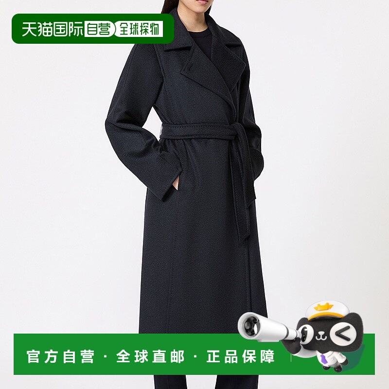自营欧洲直邮MAX MARA经典女士海军蓝Manuela休闲奢华大衣