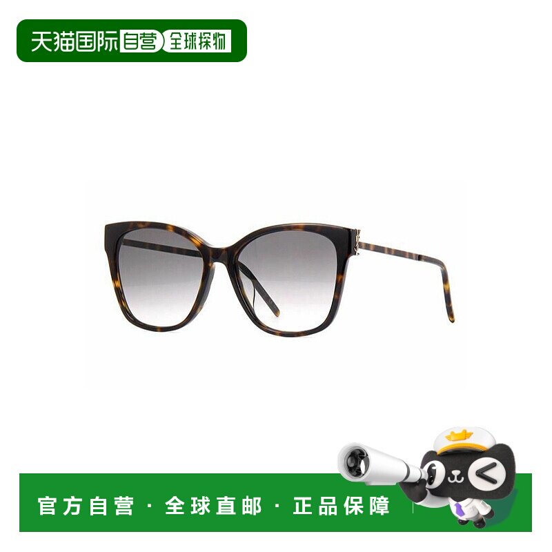 香港直邮Saint Laurent 玳瑁纹大框太阳镜 SLM48SK