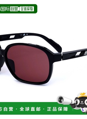 自营 adidas阿迪达斯女式62毫米闪亮黑色太阳镜-闪亮黑色 美国奥