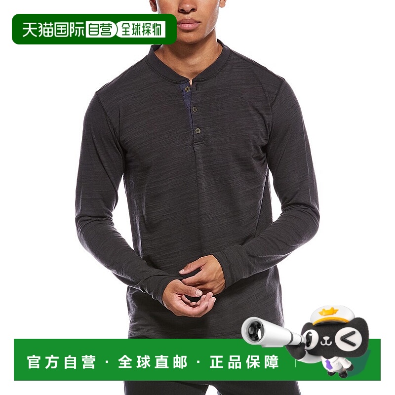 自营Vintage 1946 Burnout Slub Henley Shirt - gray 美国奥莱直