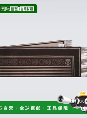 1h可退 香港直邮潮奢 LOEWE 罗意威 男士 Anagram 羊毛羊绒提花围