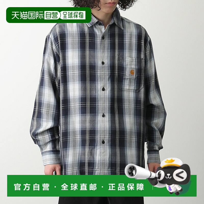 日本直邮Carhartt 长袖衬衫 L/S BLANTON 衬衫 I034379 男士格纹