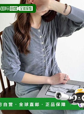 日本直邮Classical Elf 前后2way七分袖抽褶针织开衫 [C04519EW01