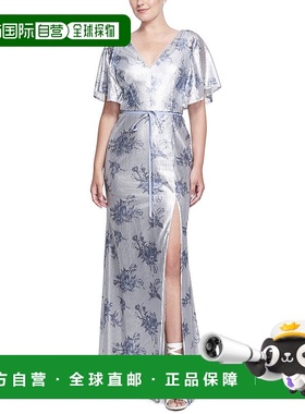 自营 marchesa notte诺特伴娘卢卡连衣裙 - 蓝色 美国奥莱直发