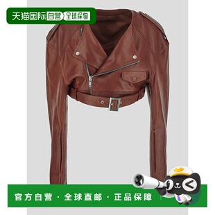 AW2024 香港直邮RICK RO01D2790LNV73 女士西服 红色皮衣 OWENS