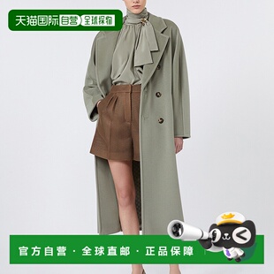 自营欧洲直邮Max Mara女士羊毛羊绒廓形双排扣101801大衣外套