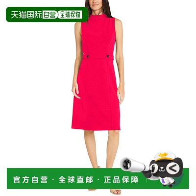 自营 Maggy London Midi连衣裙-红色 美国奥莱直发新款