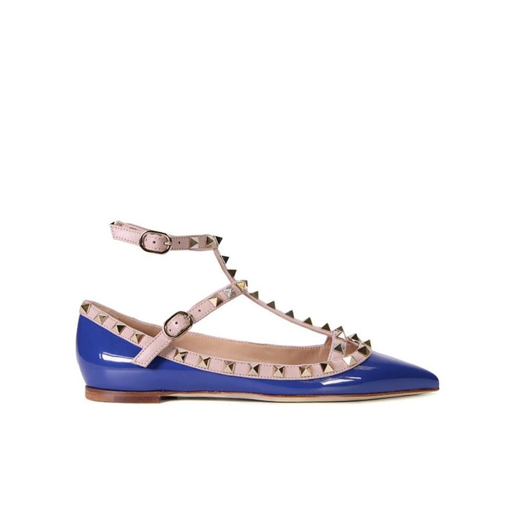 VALENTINO 20FW Rockstud 搭扣芭蕾鞋 Women