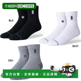LOGOMAN 男式 QTR NBA白色灰色 日本直邮 袜子篮球耐用 Stance