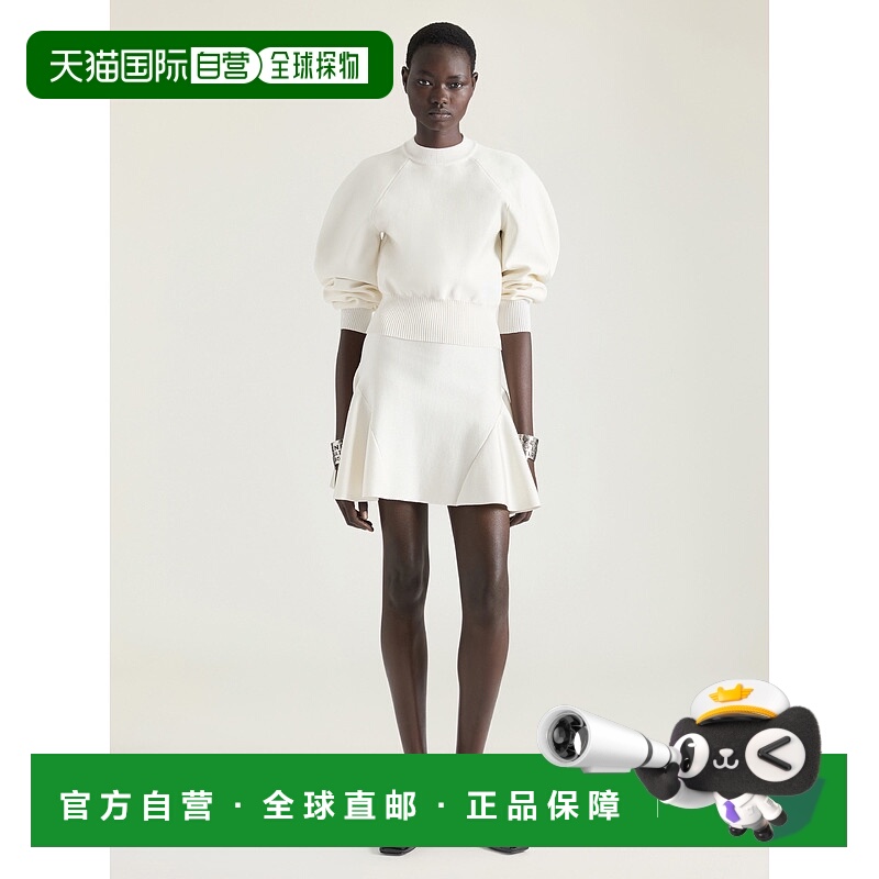 欧洲直邮GIVENCHY (2025) 羊毛和粘胶喇叭迷你裙连衣裙女装