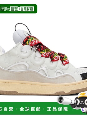 1h可退 香港直邮潮奢 Lanvin 朗雯 男士 灰白色 Leather Curb 运