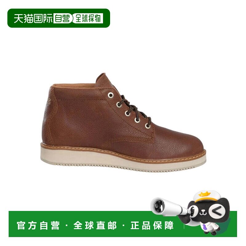 自营Timberland Redwood Edge靴子男士棕色皮革脚踝Chukka MEW602 - 实物图