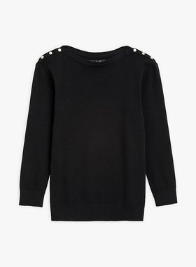 agnes b.女士纯棉七分袖针织T恤 EAN9J155000