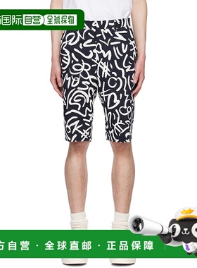 1h可退 香港直邮Moschino 莫斯奇诺 男士 海军蓝印花短裤 3070032