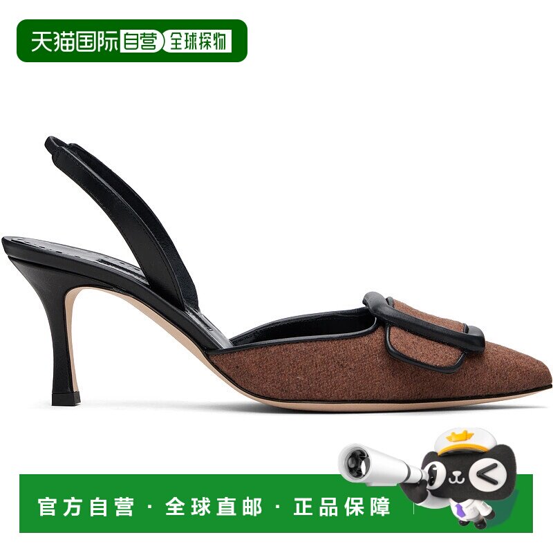 1h可退 香港直邮潮奢 MANOLO BLAHNIK 莫罗 伯拉尼克 女士 棕色 &
