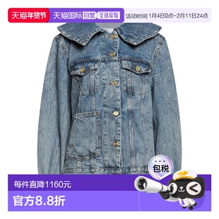 1h可退 香港直邮潮奢 GANNI 甘尼 女士 牛仔布夹克 blue蓝色 舒适