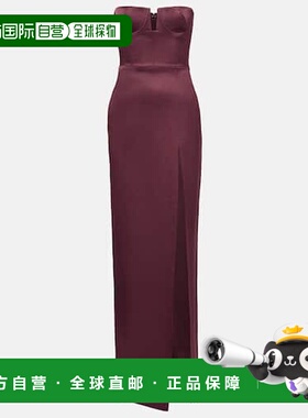 1h可退 香港直邮ALEX PERRY 女士 Crêpe 缎面抹胸礼服 red红色