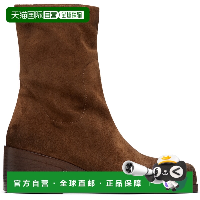 1h可退 香港直邮潮奢 marsell 女士 棕色 Cassello 踝靴 MW6665P0