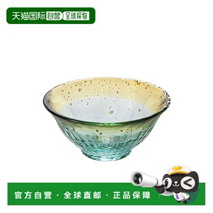 【日本直邮】Aderia亚德利亚津轻玻璃酒杯月明75ml金彩杯爽华颜值