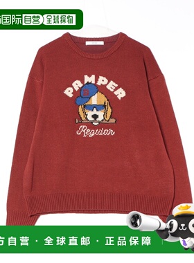 1h可退 日本直邮VICKY 女装 宽松动物提花针织套头衫 半自动洗涤