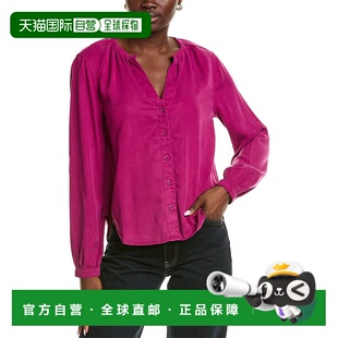 粉红色 Dahl弹性领纽扣衬衫 美国奥莱直发 Bella 自营