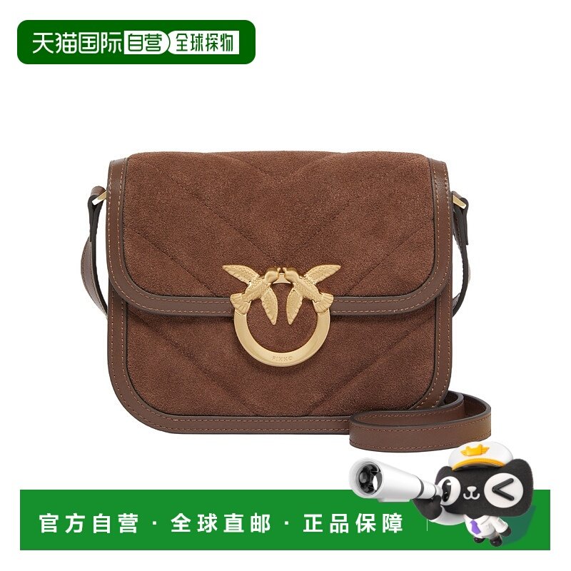 香港直邮PINKO 女士斜挎包 104297A2JHL74V AW2025 棕色 翻盖单肩