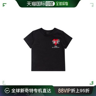 女童 香港直邮潮奢 纪梵希 Givenchy Logo棉质平纹针织T恤童装
