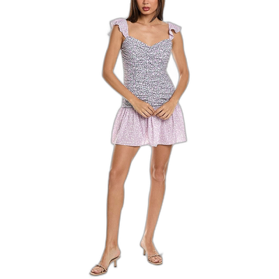 自营 French Connection Enora 褶饰迷你连衣裙 - 紫色 美国奥莱