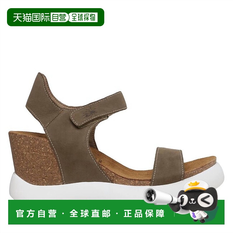 自营 fly london卡其色 Cupido 女士坡跟凉鞋 - khaki cupido 美