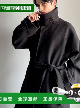 1h可退 日本直邮classicalelf男装2way立领针织梅尔顿大衣宽松长