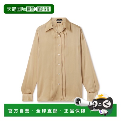 1h可退 香港直邮Tom Ford 汤姆 福特 女士 褶饰长袖衬衫 CA3269FA