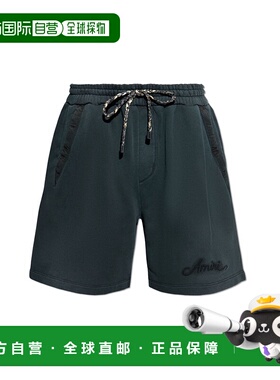 1h可退 香港直邮AMIRI 男士短裤 AMJYSH10440001 AW2025 灰色 Log