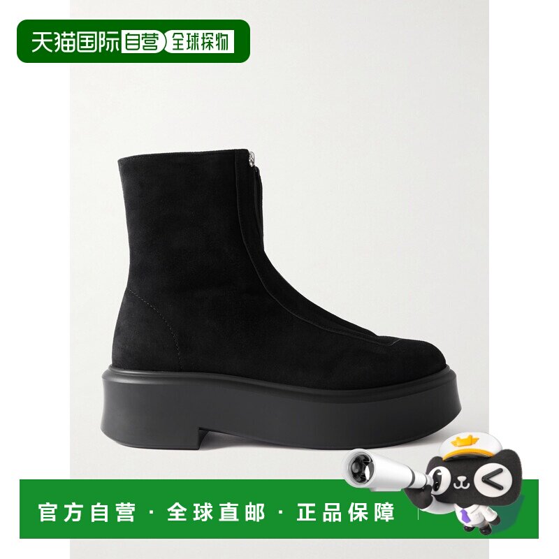 1h可退 The Row 女士 拉链及踝靴子 F1144L25 black黑色短靴