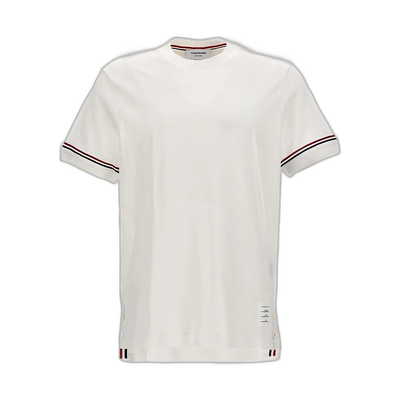 香港直邮THOM BROWNE 男士T恤 MJS247AJ0129100 AW2024 白色