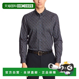 Brian Button Down 自营Paisley blue Gray Shirt 美国奥莱直