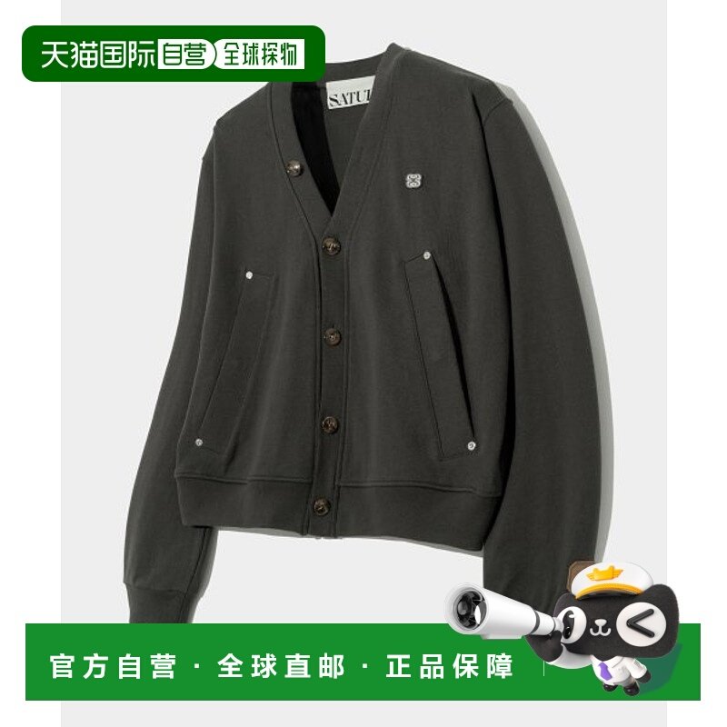 韩国直邮SATUR设计师款大气简约日常休闲个性针织衫SA23FWMT14CC