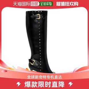 Jeans 范思哲 Versace 香港直邮潮奢 女士独家发售黑色高筒靴