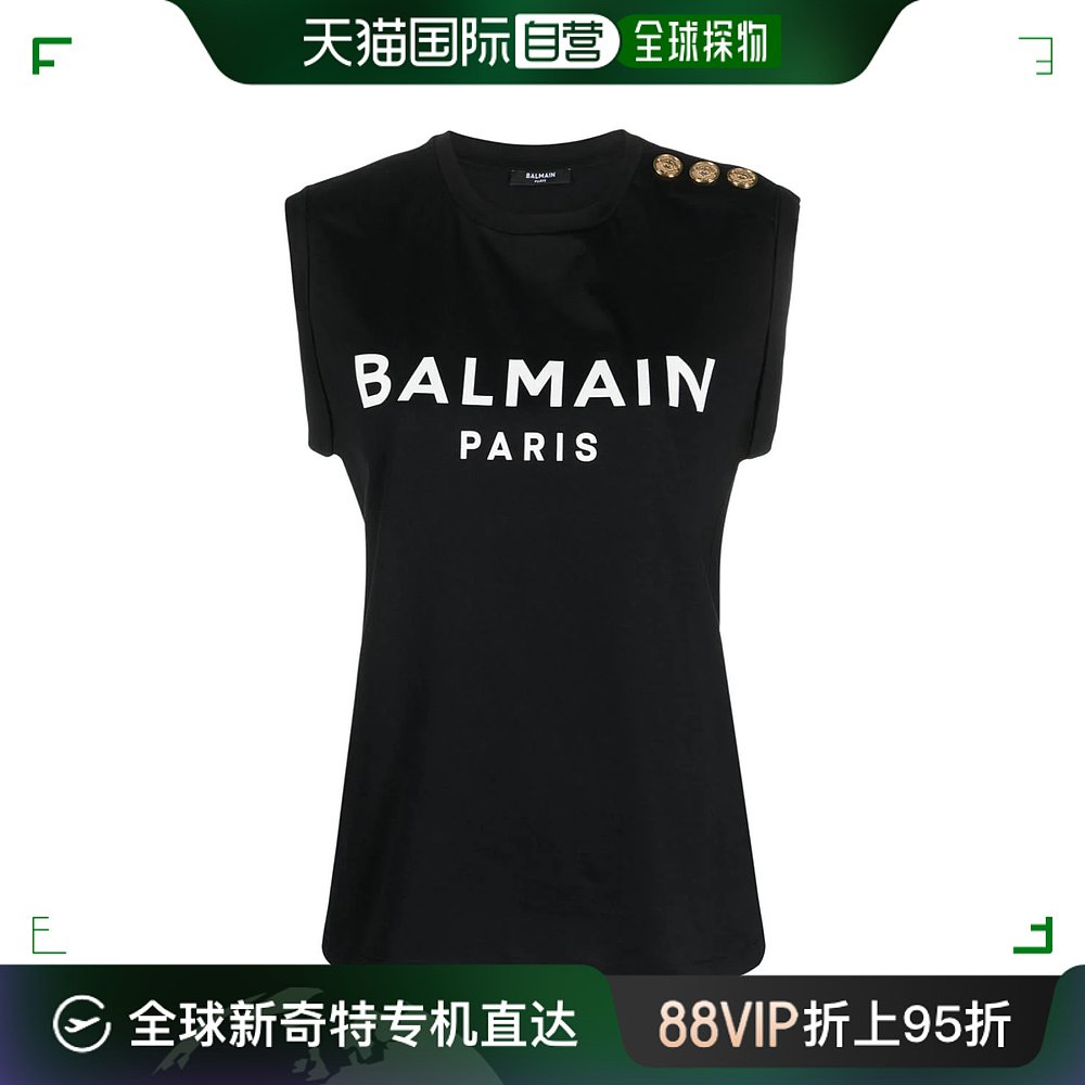 香港直邮BALMAIN女士T恤 AF0ED000BB02EABNOIRBLANC-0