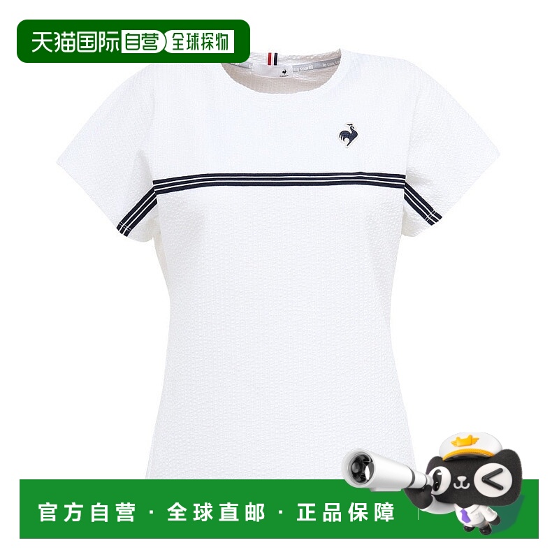 日本直邮lecoqsportif 女士半袖网球游戏衬衫 LN5FHT20L WH00 [无
