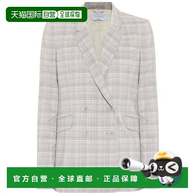 1h可退 香港直邮Gabriela Hearst 女士 Helena 格纹弹力羊毛西装