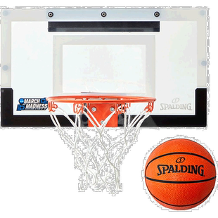 斯伯丁男女青少年 Slam Jam NCAA 篮球迷你球门家用小型